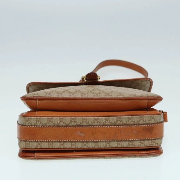 CELINE Macadam Canvas Shoulder Bag Beige Auth - Picture 6 of 16